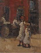 Georges Lemmen Girls strolling on the street